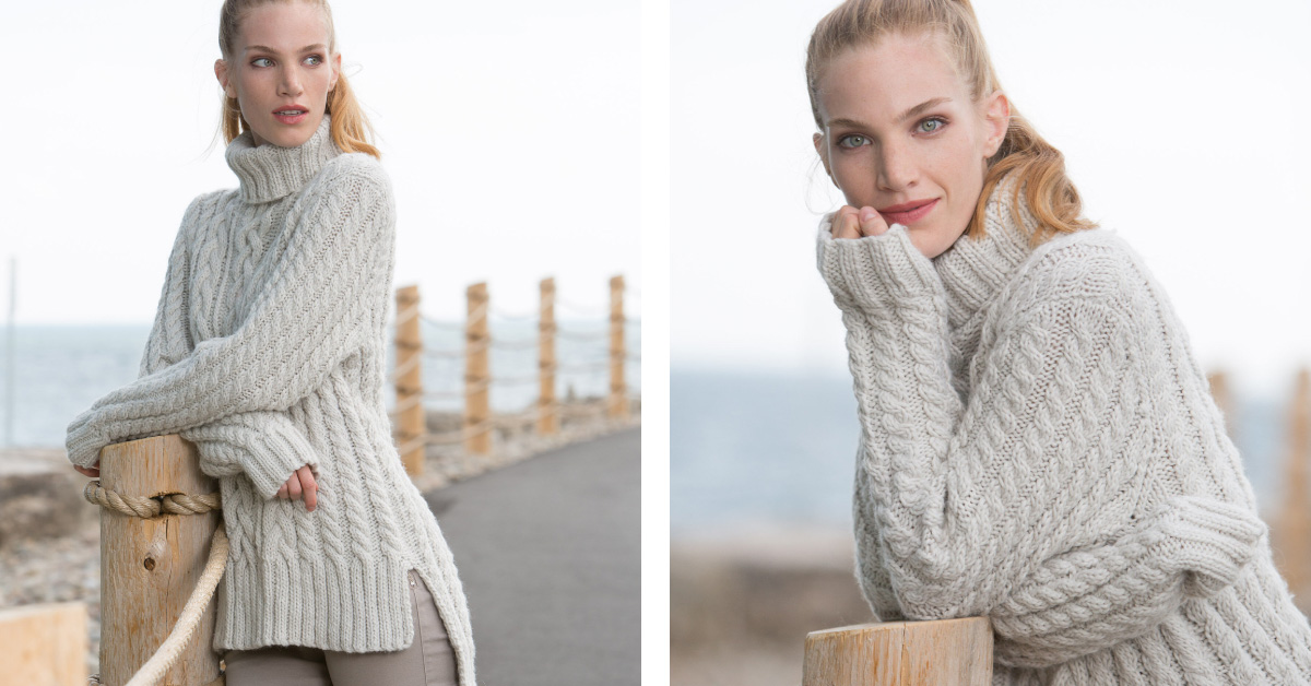 Split Hem Knitted Pullover [FREE Knitting Pattern]